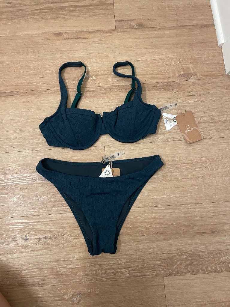 Berlook Navy Textured Bikini Set — image 2 of 2